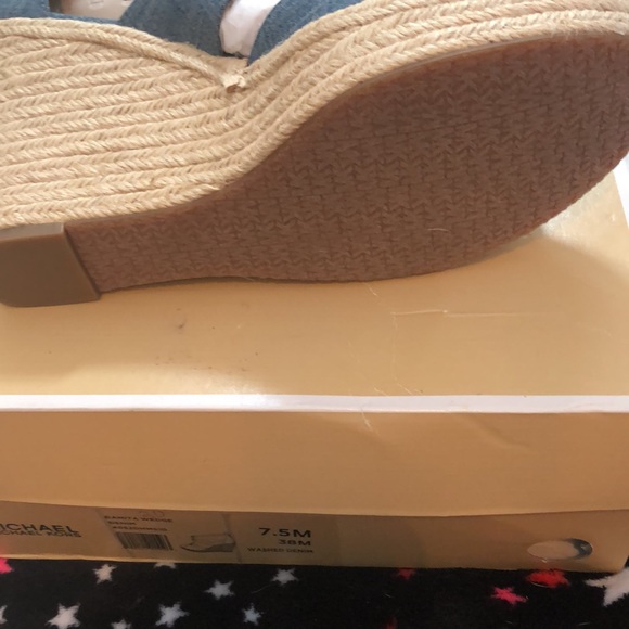 NWT MICHAEL KORS DENIM DAMITA ESPADRILLES - Picture 4 of 6
